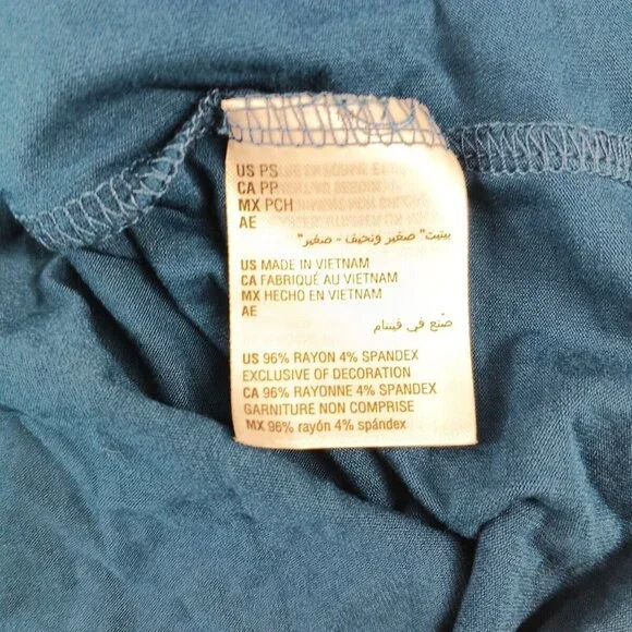 NWT ALFANI Women Top Petite SMALL Satin Neck Band Pullover Rayon Blend - Picture 9 of 9